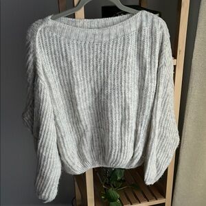 Cozy Italian White & Grey Knit Sweater